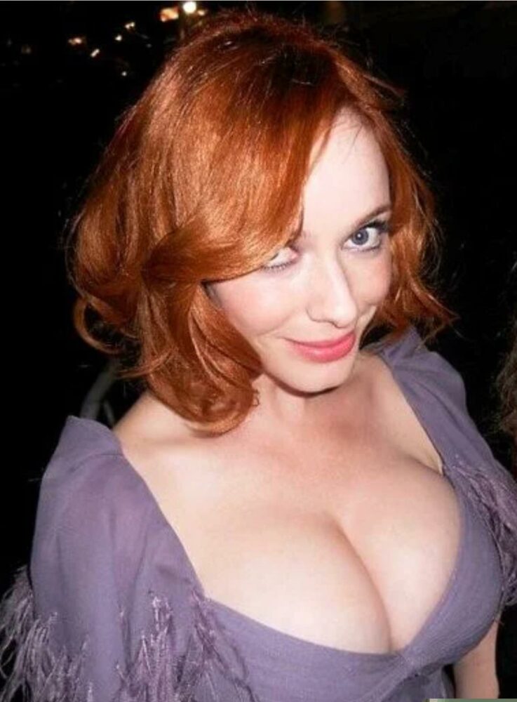 Christina Hendricks Boobs Out Cleavage and See Through Photos