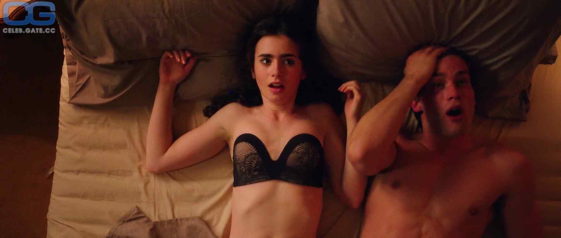 Lily Collins Nude Sexy and See Through Photos