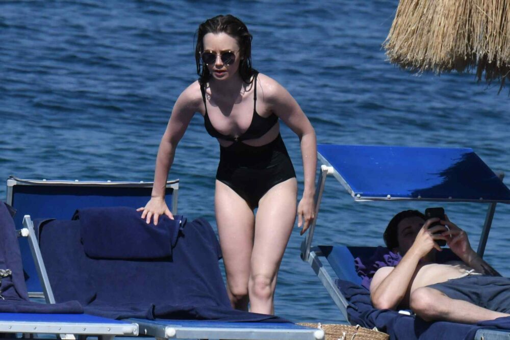 Lily Collins Nude Sexy and See Through Photos