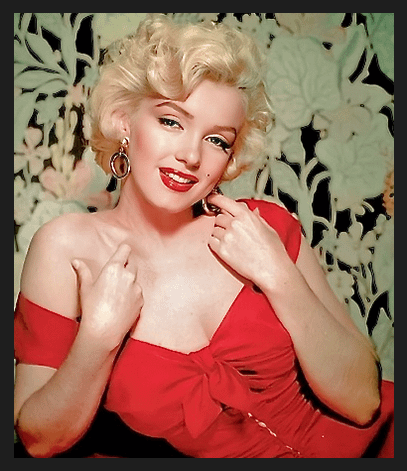 The Woman in Red-Marilyn Monroe